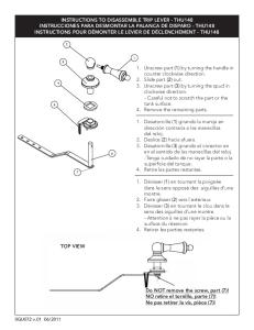 instructions to disassemble trip lever - thu148 instrucciones ... - Toto USA