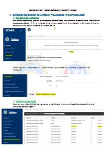 INSTRUCTIVO IMPRESIÓN DOCUMENTOS SIAC