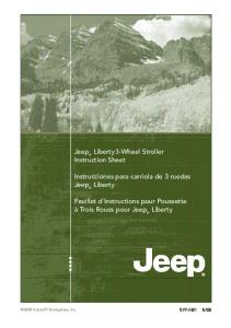 Jeep® Liberty 3-Wheel Stroller Instruction Sheet ...