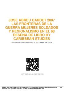 jose abreu cardet 2007 las fronteras de la guerra mujeres soldados y