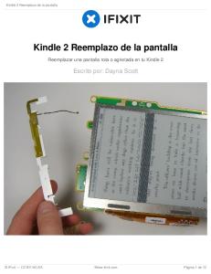 Kindle 2 Reemplazo de la pantalla