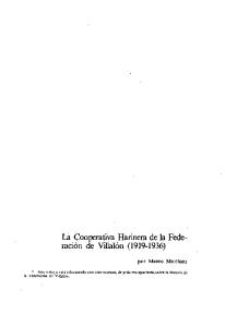 La Cooperativa Harinera de la Fede- ración de Villalón (1919 ... - Dialnet