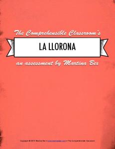 La llorona assessment