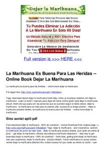 La Marihuana Es Buena Para Las Heridas -- Online Book Dejar ...