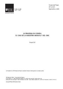 la pirateria en españa: el caso de la industria ... - IESE Business School