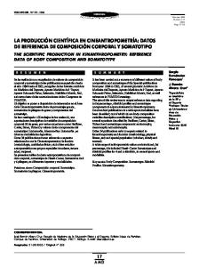 La producción científica en cineantropometría: datos De referencia de ...