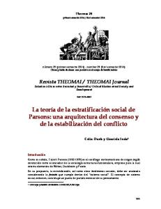 La teoría de la estratificación social de Parsons: una arquitectura del