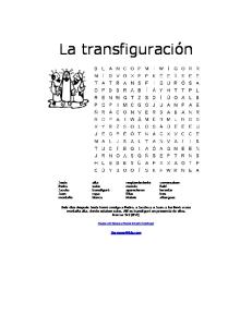 La transfiguración - ObreroFiel