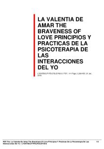 la valentia de amar the braveness of love principios y ...  AWS