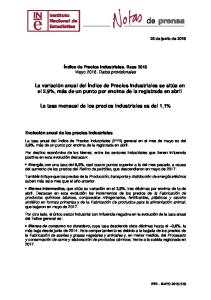 La variación anual del Índice de Precios Industriales se sitúa en el 2,9