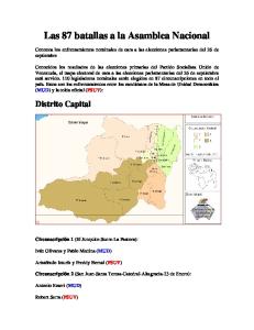 Las 87 batallas a la Asamblea Nacional - Ucab