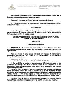 Ley del Procedimiento Contencioso Administrativo del Estado de ...