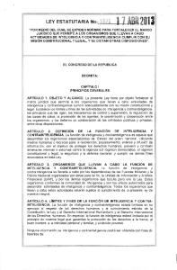 Ley No. 1621 de 2013 - Presidencia de la República de Colombia