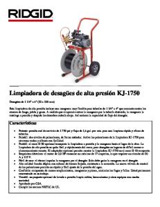 Limpiadora de desagües de alta presión KJ-1750