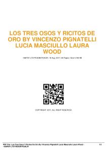 los tres osos y ricitos de oro by vincenzo pignatelli lucia masciullo