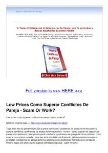 Low Prices Como Superar Conflictos De Pareja - Scam Or Work?