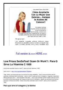 Low Prices SexSoFast! Scam Or Work?:: Para Q Sirve La Vitamina C