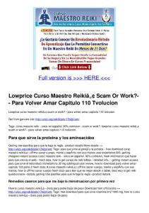 Lowprice Curso Maestro Reikiâ—¢ Scam Or Work?-- Para ...