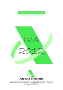 manual aeat iva 2012 - Agencia Tributaria