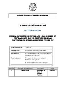 manual de procedimientos p- cgdip- 002-v01 - Benemérito Cuerpo de ...