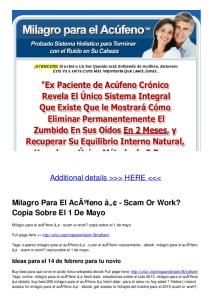 Milagro Para El AcÃºfeno â—¢ - Scam Or Work? Copia Sobre El 1 ...