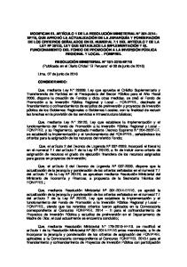 modifican el artículo 1 de la resolución ministerial n° 391-2014 - Mef