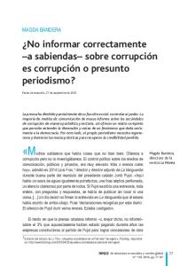 ¿No informar correctamente –a sabiendas– sobre corrupción ... - Fuhem