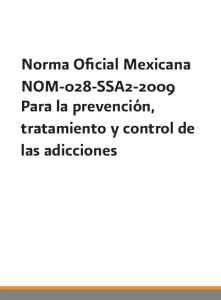 Norma Oficial Mexicana NOM-028-SSA2-2009 -Para la prevención