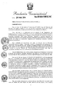 Nro. 029-2014-VMPCIC-MC - Transparencia - Ministerio de