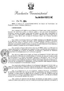 Nro.064-2014-VMPCIC-MC - Transparencia - Ministerio de