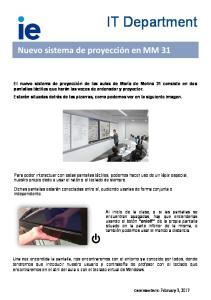 Nuevo sistema de proyección en MM 31