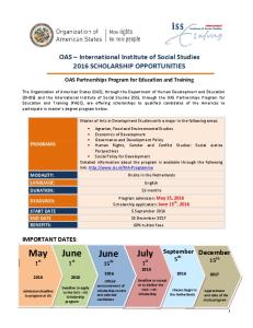 OAS Scholarship Program for Education and Training