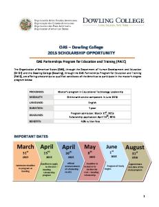 OAS Scholarship Program for Education and Training