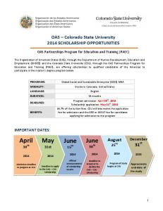 OAS Scholarship Program for Education and Training