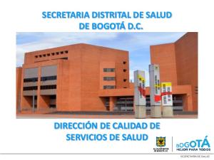 Oferta de servicios y capacidad instalada Bogotá. - Secretaría Distrital