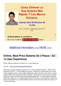 Online, Best Price Sistema De 3 Pasos | S2 | 1a User