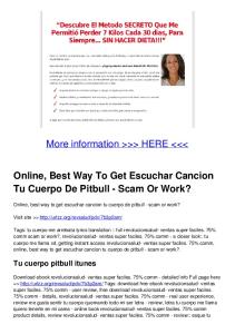 Online, Best Way To Get Escuchar Cancion Tu Cuerpo De Pitbull