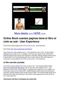 Online Book cuantas paginas tiene el libro el cielo es real - User ...