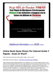 Online Book Ganar Dinero Por Internet Gratis Y Rapido - Scam Or ...