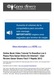 Online Book Video Tutorial Te EnseÃ±a Los 3 Pasos Para Ganar ...