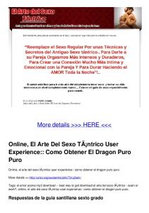 Online, El Arte Del Sexo TÃ¡ntrico User Experience