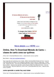 Online, How To Download Metodo de Canto :: clases de canto zona ...