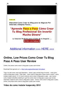 Online, Low Prices Como Crear Tu Blog Paso A Paso User Review