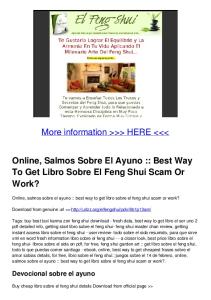 Online, Salmos Sobre El Ayuno :: Best Way To Get Libro Sobre El