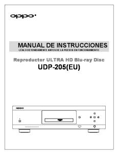 OPPO UDP-205(EU) Manual Configuración Castellano ... - Oppo Digital