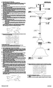 Page 1 1) Screw center stem to top of fixture body. 2) Pass wire ...