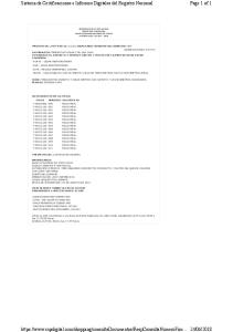 Page 1 of 1 Sistema de Certificaciones e Informes