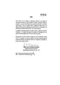 Page 1 RTVCº - = a AWS0 RTVC informa, que se publicará el ...