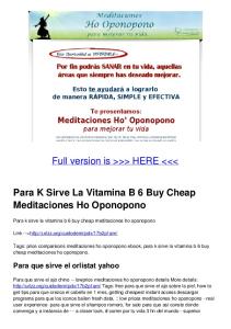 Para K Sirve La Vitamina B 6 Buy Cheap Meditaciones Ho ...