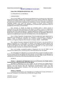 PDF. EL PRESIDENTE DE LA REPÚBLICA